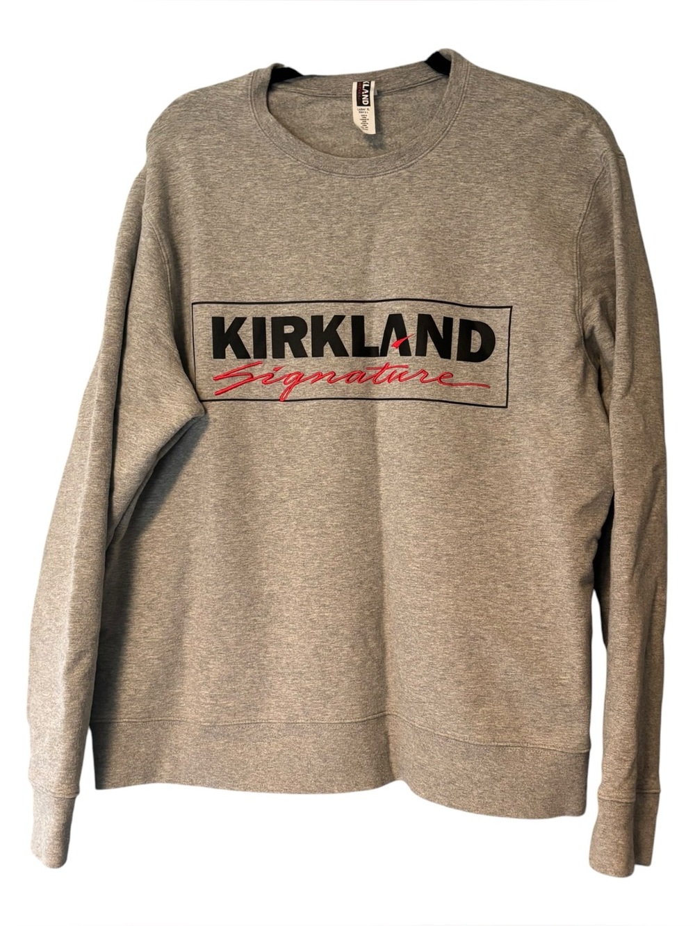 Kirkland Signature Unisex Gray Crewneck Sweatshirt